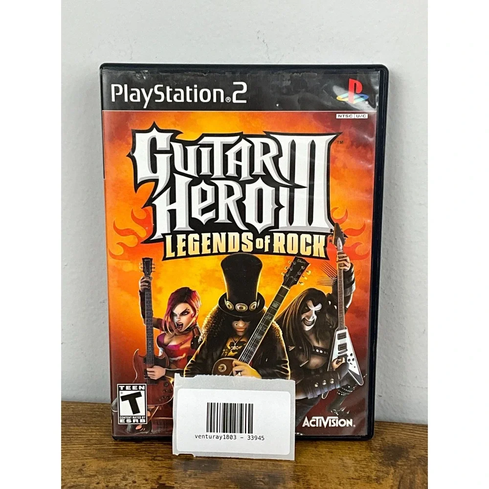 Guitar‎ Hero III Legends of Rock Sony PlayStation 2 PS2 Game Only Tested Working